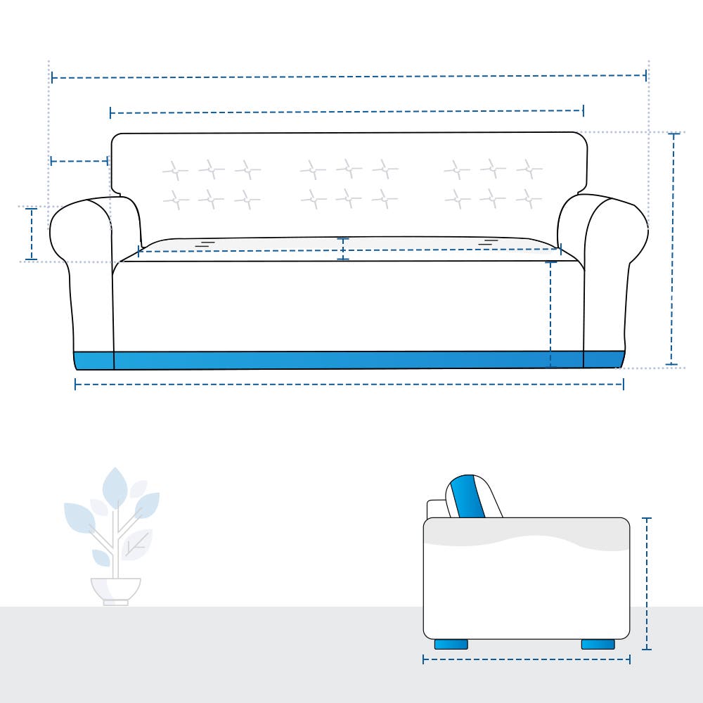 Custom 3 Seater Sofa Slipcover image 1