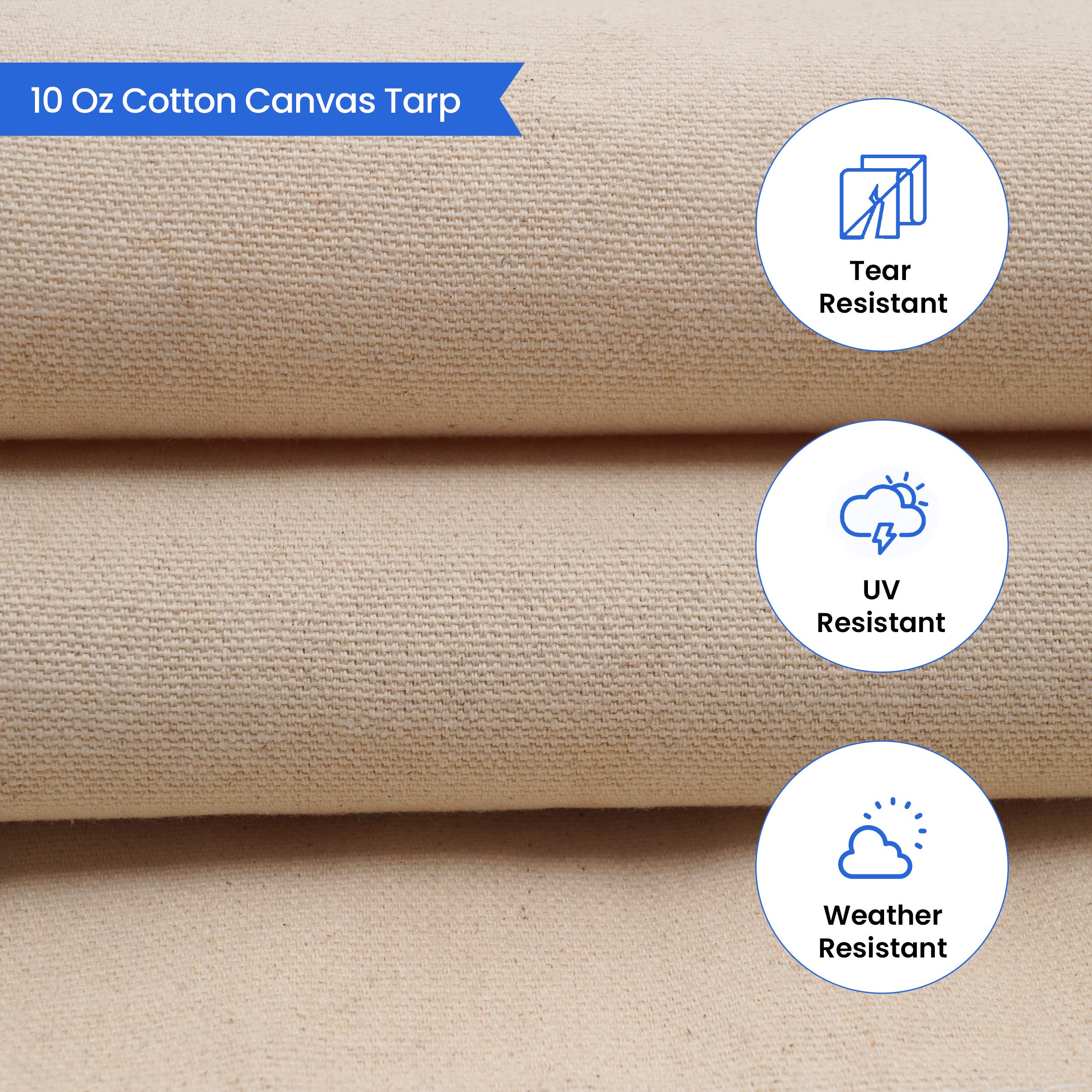 Custom Natural Untreated Canvas Tarp image 3