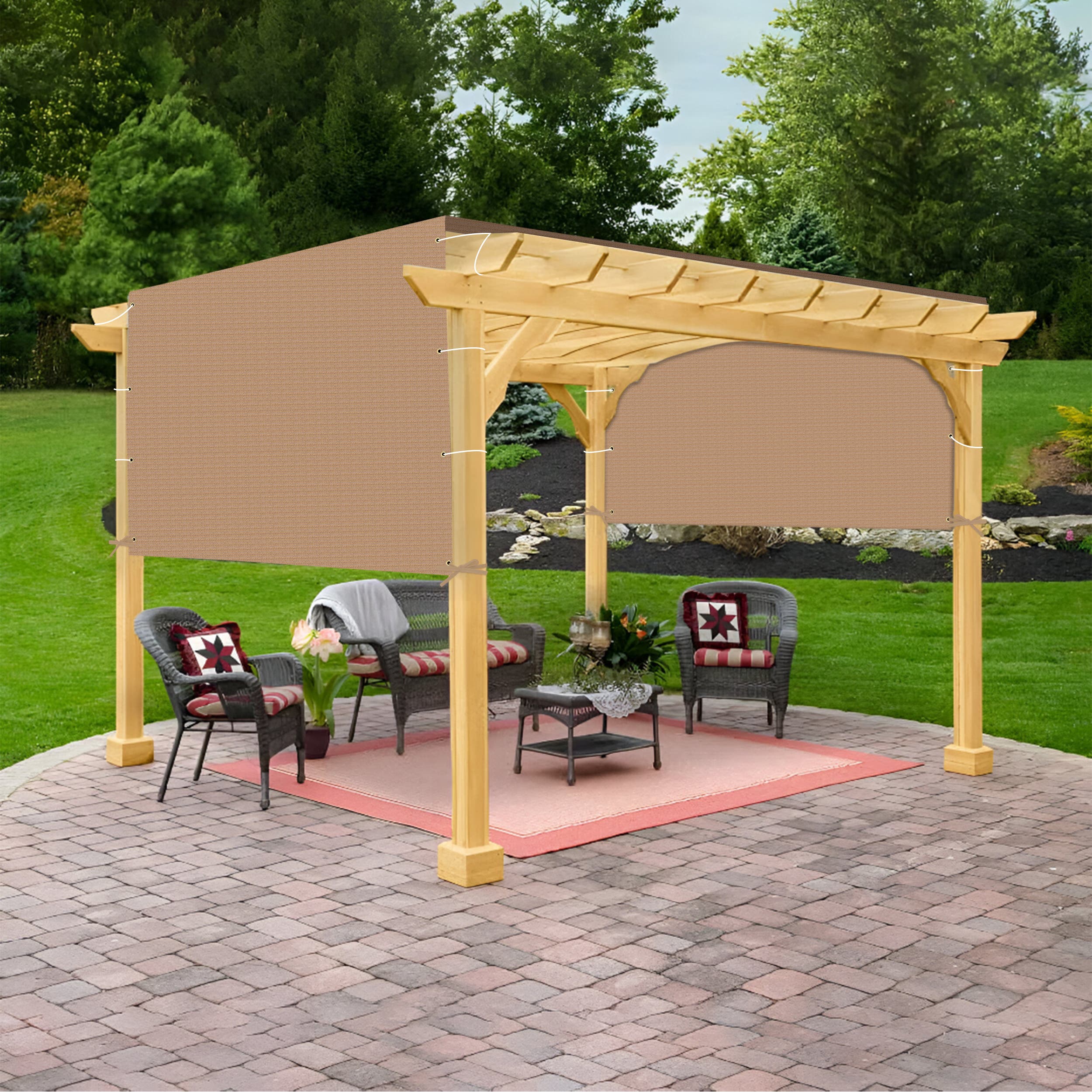 Custom Pergola Drop Shade Canopy image 2
