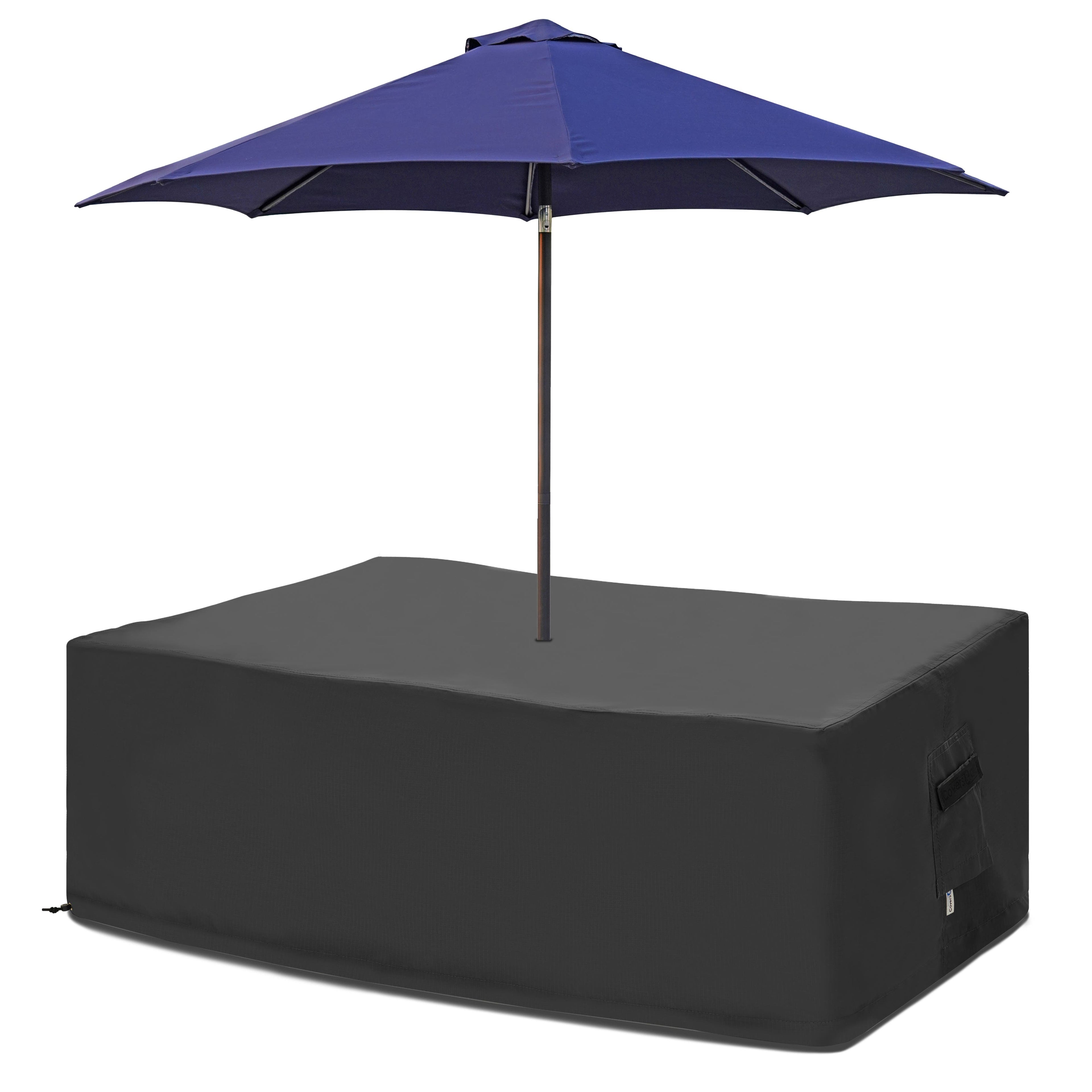 Custom Square/Rectangle Table Chair Set Covers w/ UMBRELLA HOLE image 2