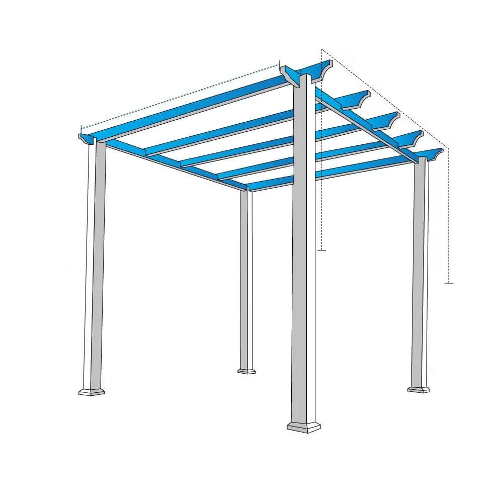 Custom Pergola Drop Shade Canopy image 1