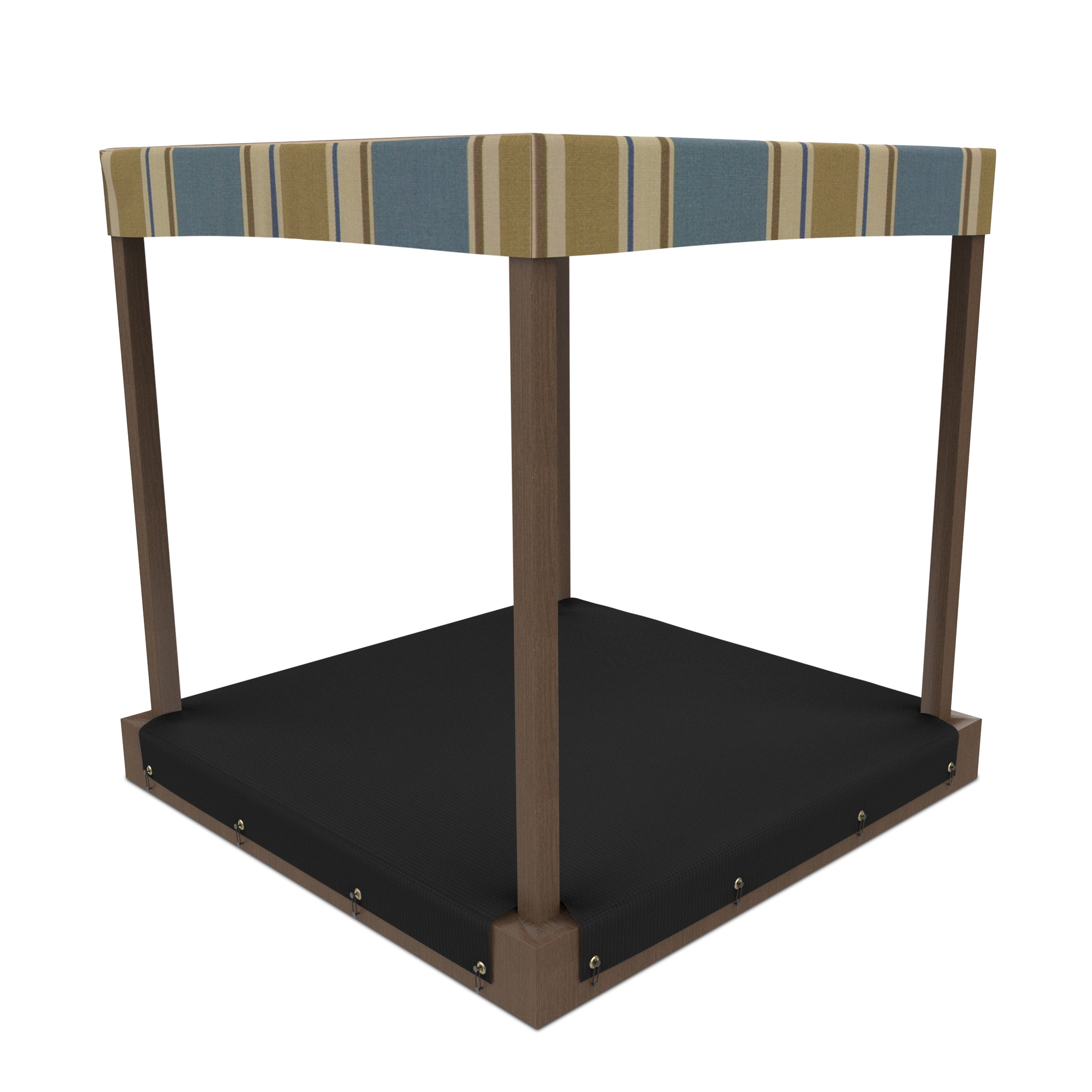 Heavy Duty Custom Sandbox Covers - With 4 Pole Cut-Out image 2