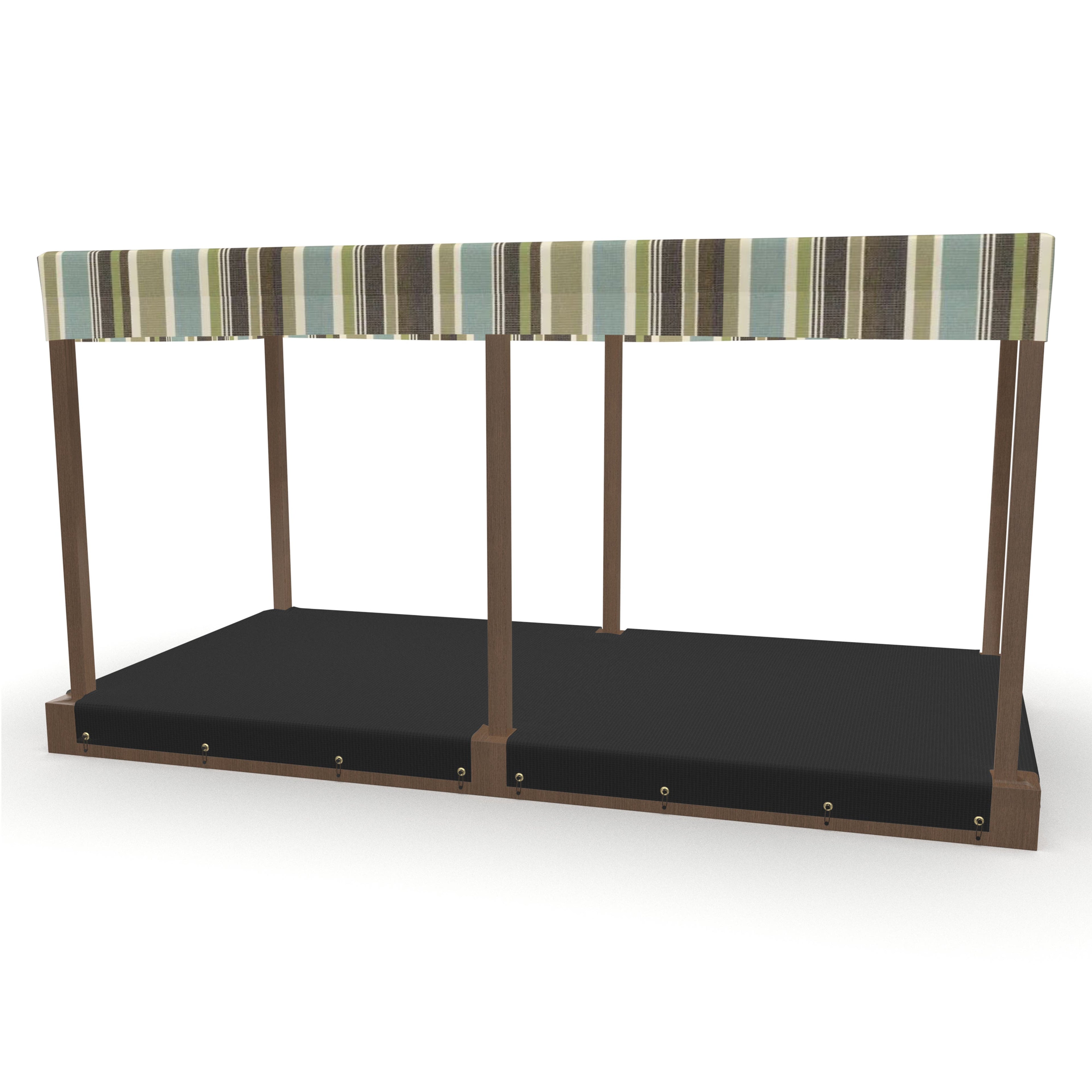 Heavy Duty Custom Sandbox Covers - With 6 Pole Cut-Out image 2