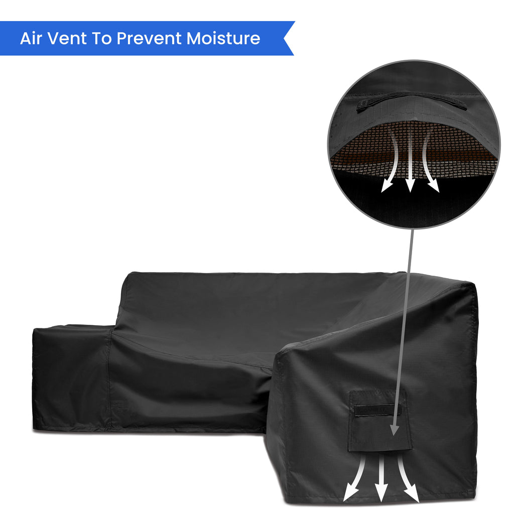 Outdoor L Shaped Couch Cover with Side Table image 6