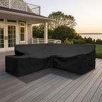 Outdoor L Shaped Couch Cover with Side Table image 5