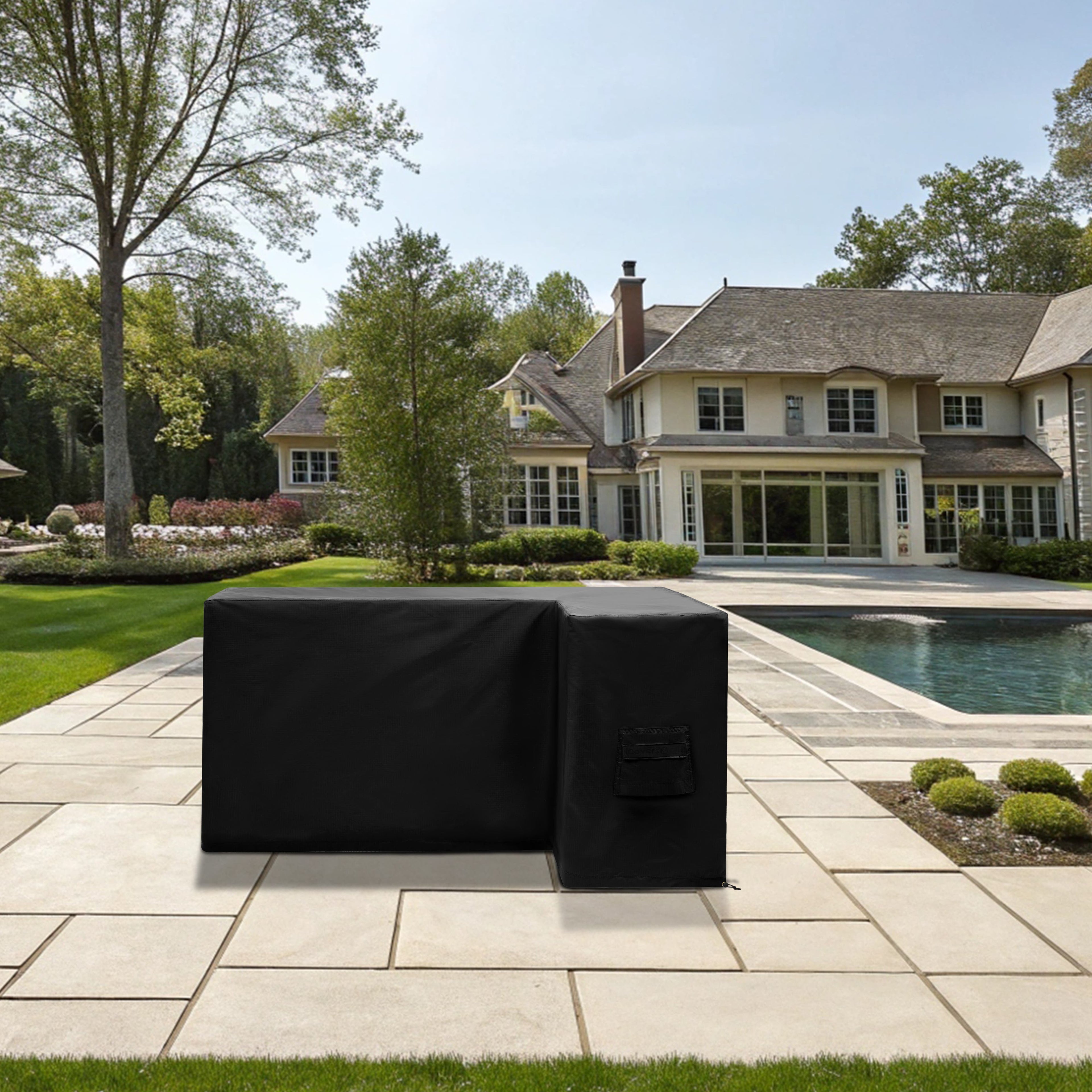 L Shape Outdoor Bar Island Custom Covers - Design 1 image 4