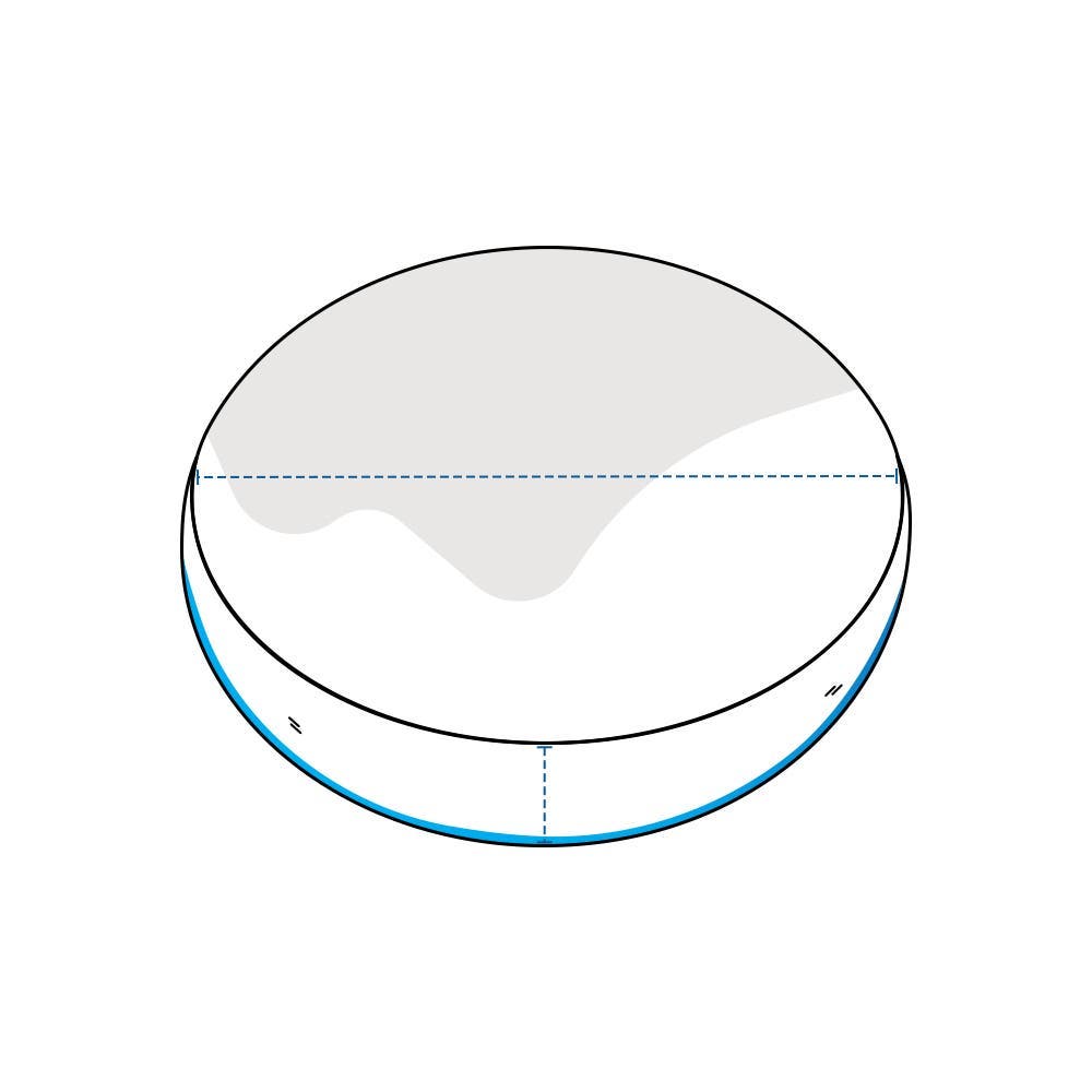 Custom Ottoman Cushion- Circle / Round image 1