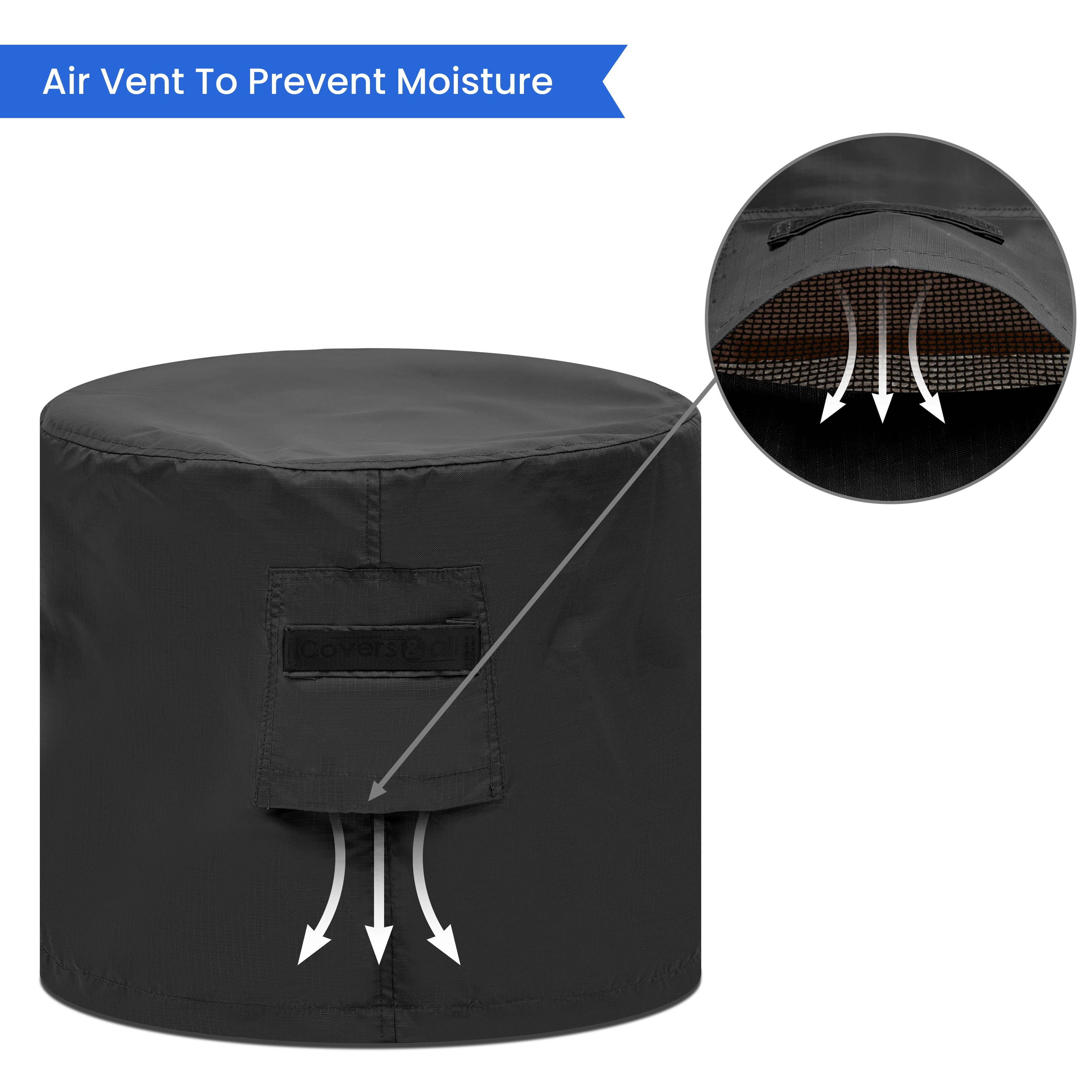 Round Stone Fire Column Custom Covers image 6