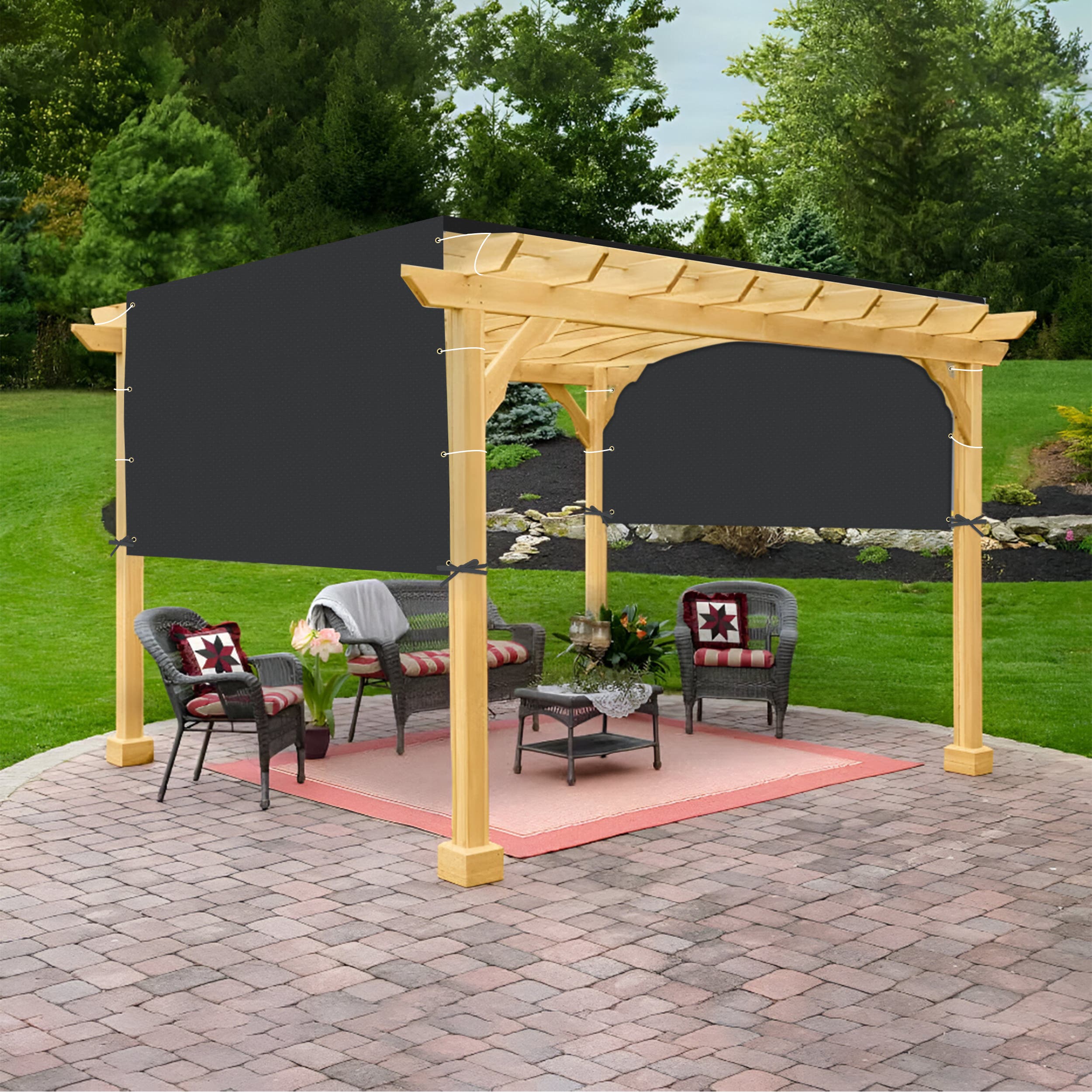 Waterproof Custom Pergola Drop Shade Canopy image 2