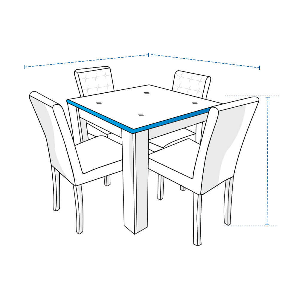 Custom Bar Height Dining Set Covers image 1