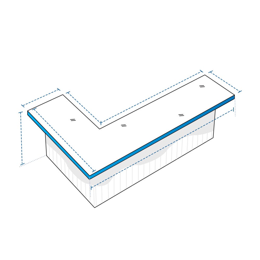 L Shape Outdoor Bar Island Custom Covers - Design 1 image 1