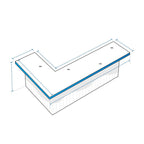 L Shape Outdoor Bar Island Custom Covers - Design 1 image 1