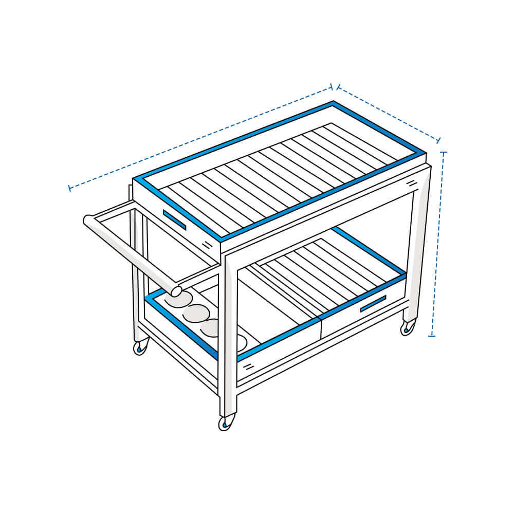 Outdoor Serving Cart Custom Covers image 1