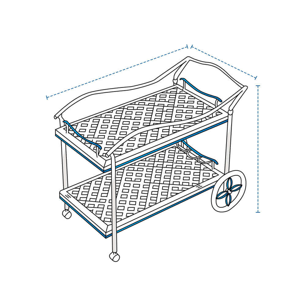 Wheeled Beverage Serving Cart Custom Covers image 1