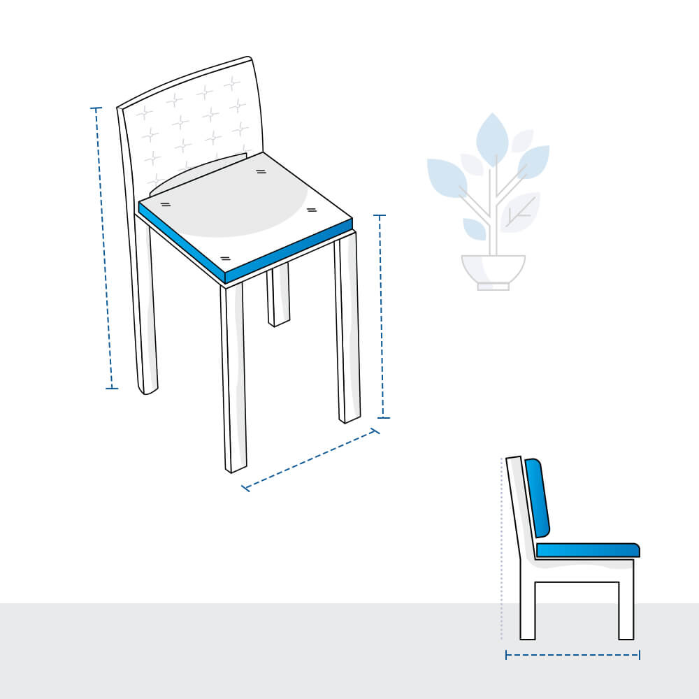 Armless Outdoor Dining Chair Custom Covers image 1