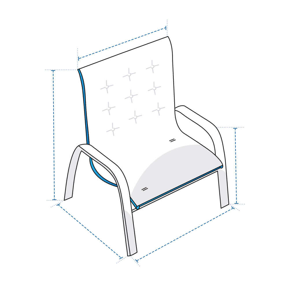 Wicker Patio Chair Custom Covers image 1