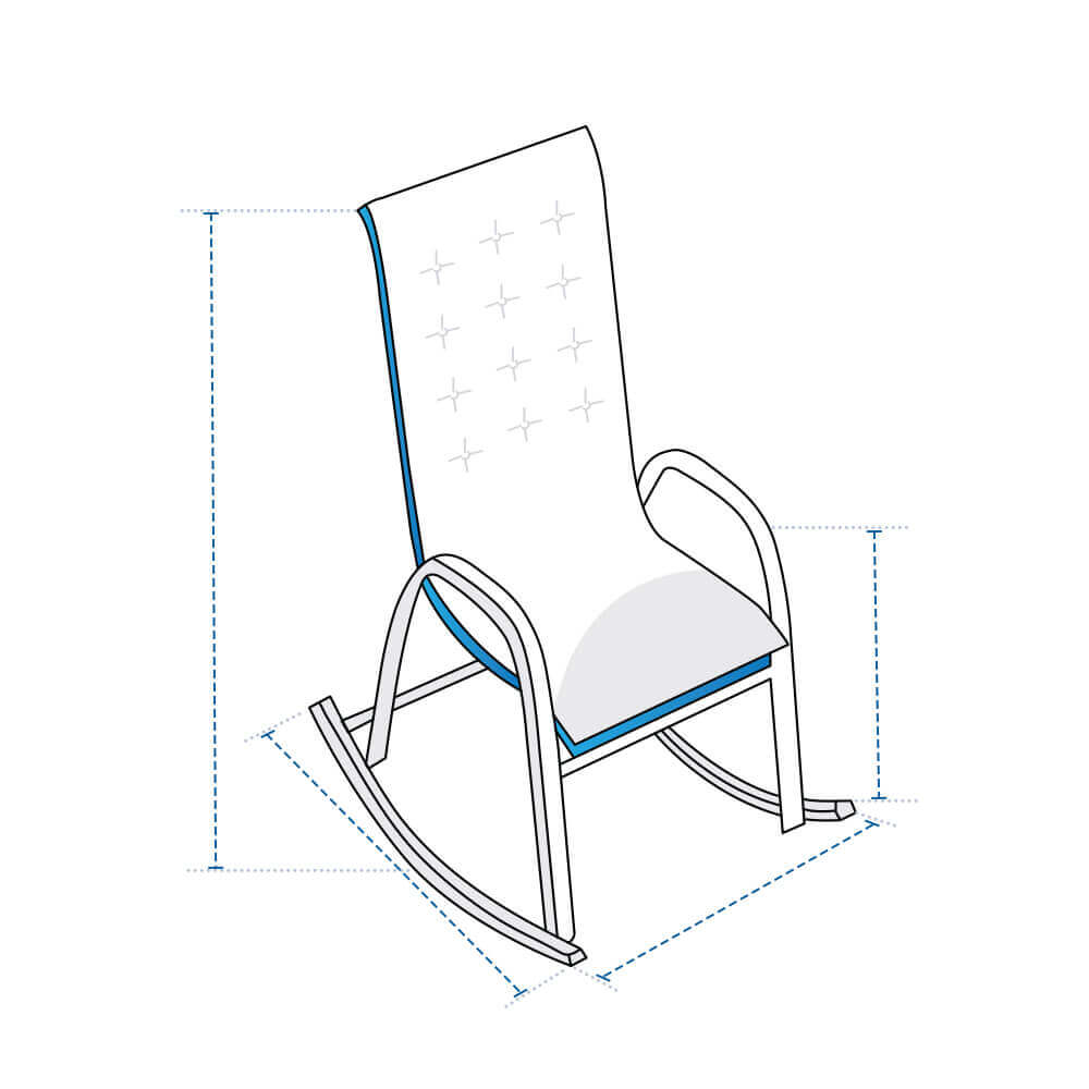 Sling Action Rocking Chair Custom Covers image 1