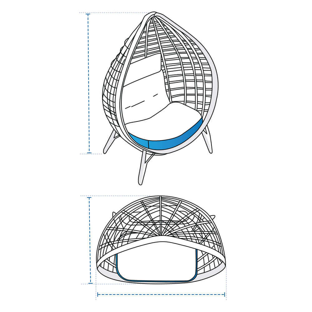 Wicker Egg Chair Custom Covers image 1