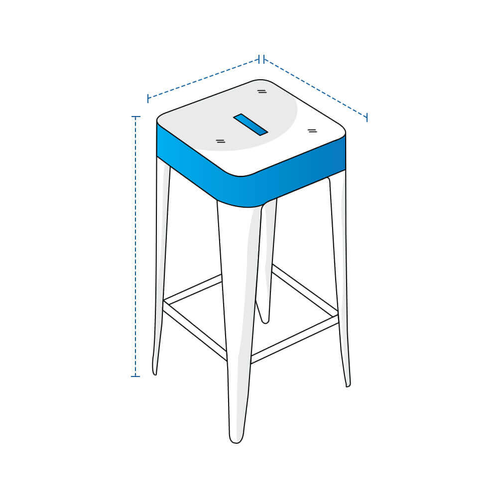 Square Bar Stool Custom Covers image 1