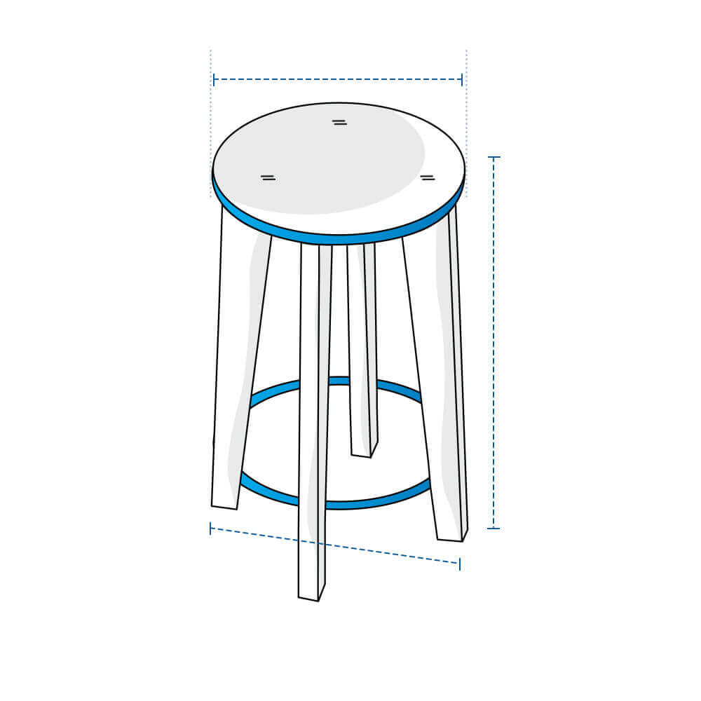 Round Bar Stool Custom Covers image 1