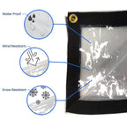 Clear Vinyl Tarp, 20mil, Size: 5' x 8' image 2