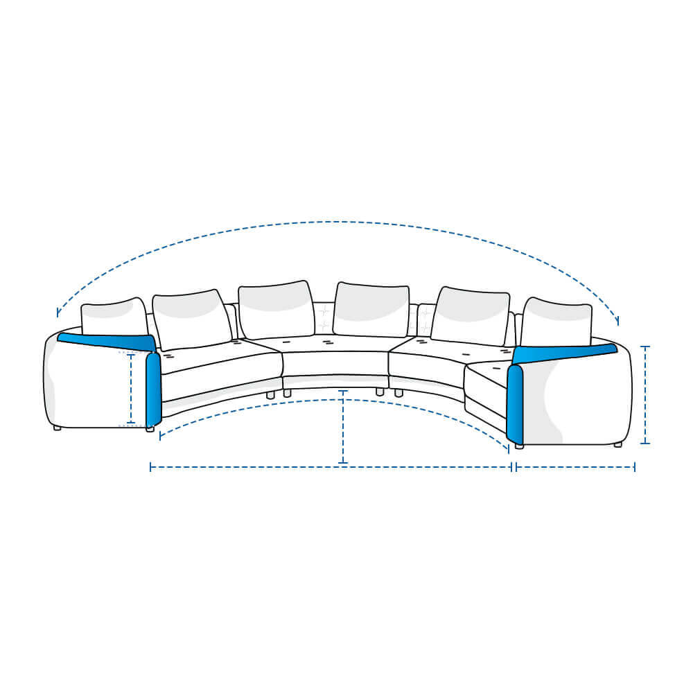 Custom Curved Sofa Covers image 1