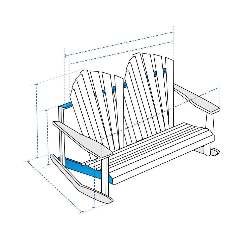 Double Adirondack Chair Custom Covers image 1