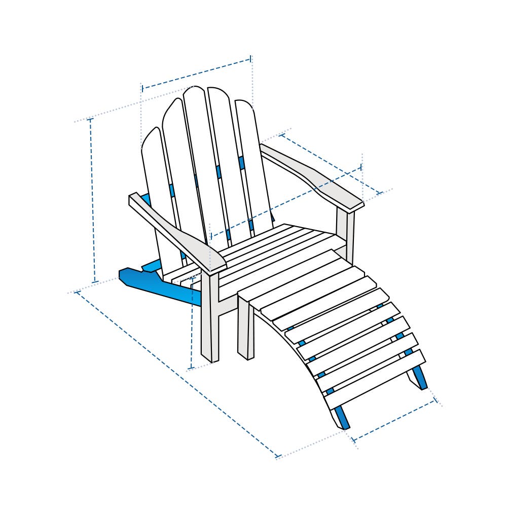 Adirondack Lounger Chair Custom Covers image 1