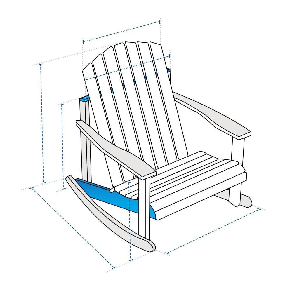 Adirondack Rocking Chair Custom Covers image 1