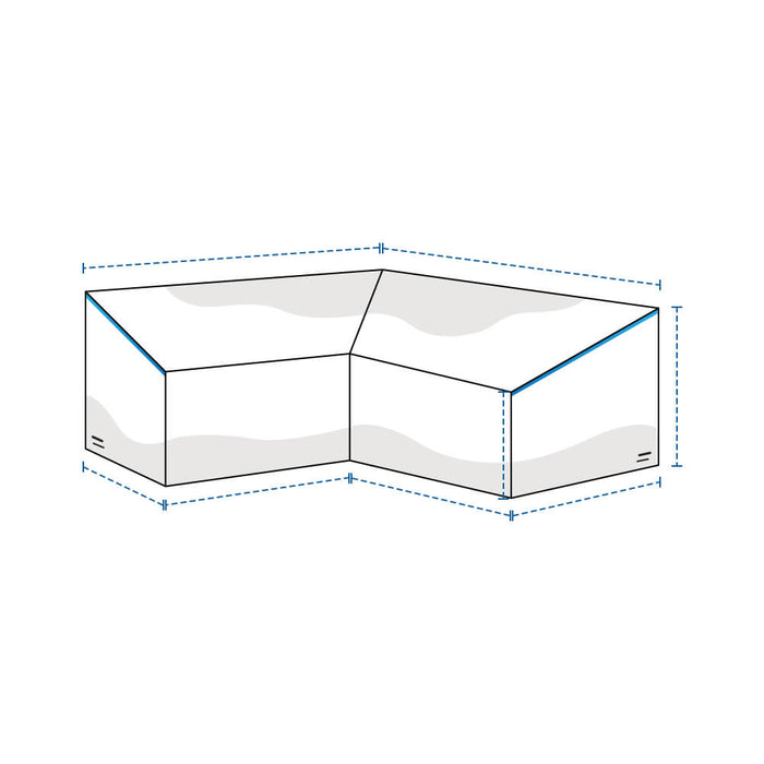 L Shape Slanted Outdoor Custom Covers image 1