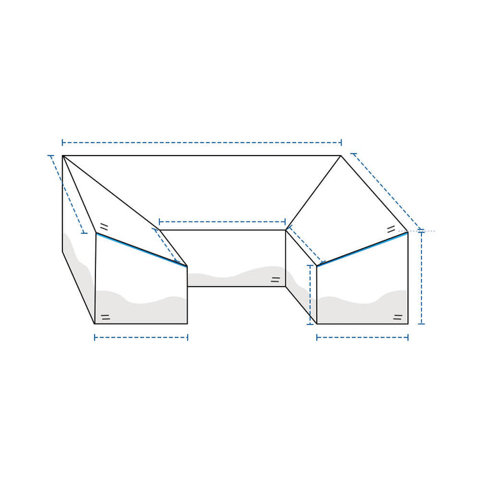 U Shape Slanted Outdoor Custom Covers image 1