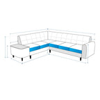 Outdoor L Shaped Couch Cover with Side Table image 1