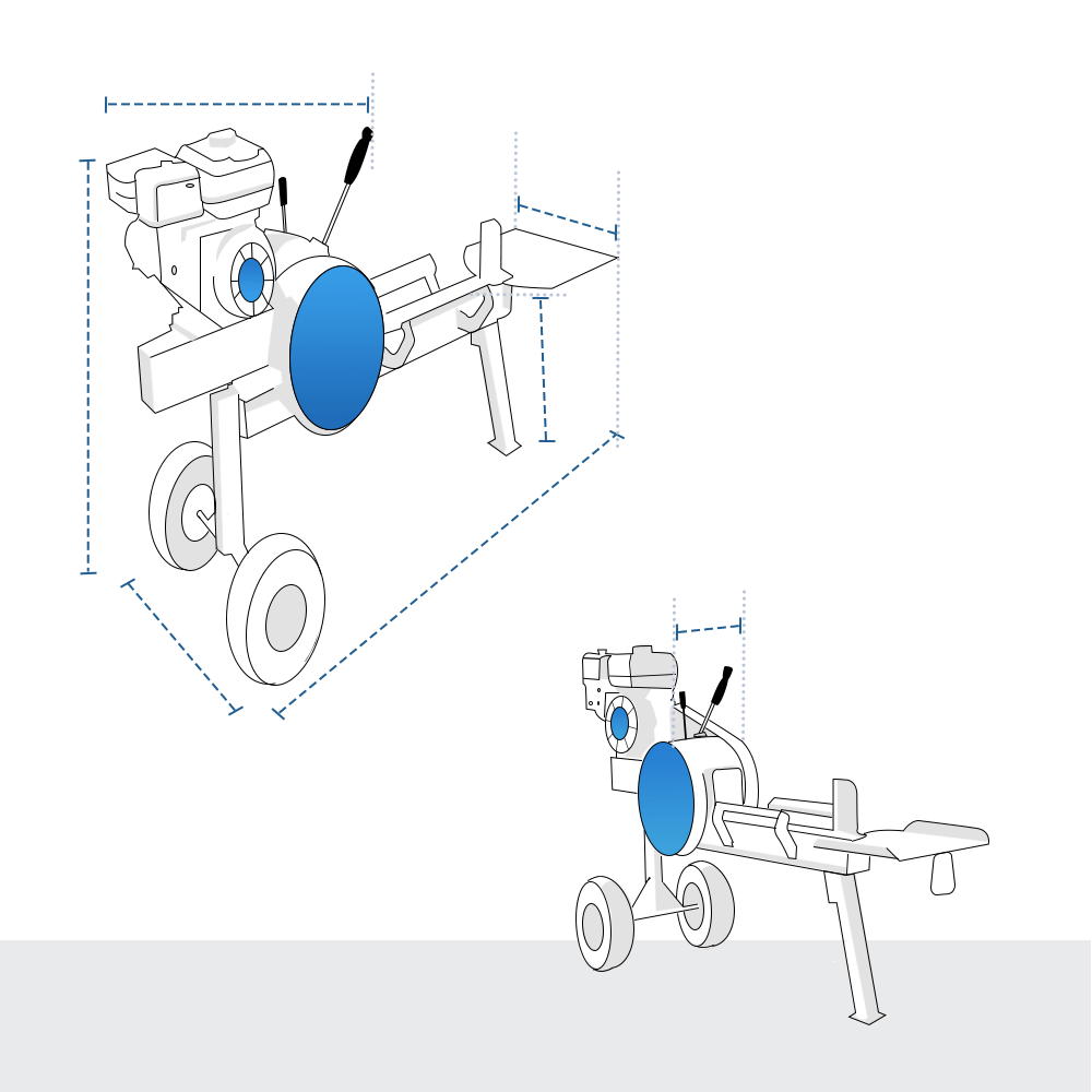 Custom Log Splitter Covers - Kinetic Gas Log Splitter image 1