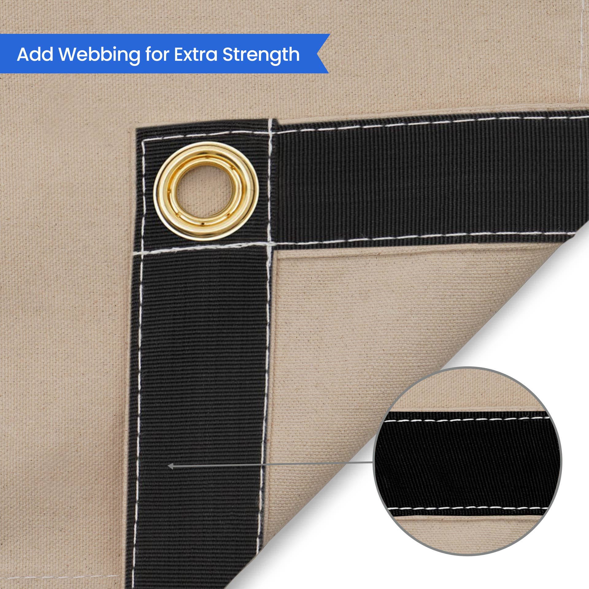 Custom Natural Untreated Canvas Tarp image 8