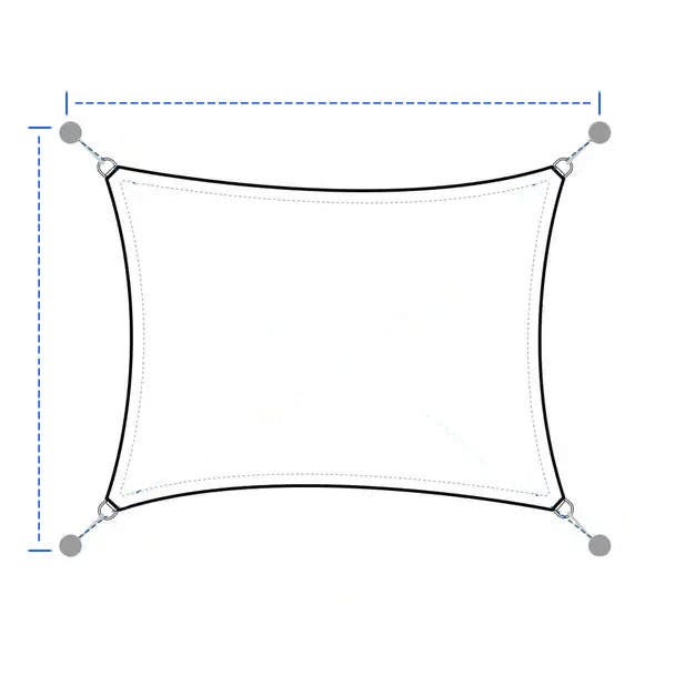 Waterproof Sun Shade Sail - Rectangle image 1