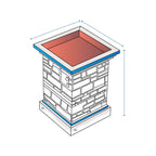 Square Stone Fire Column Custom Covers image 1
