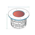 Round Stone Fire Column Custom Covers image 1