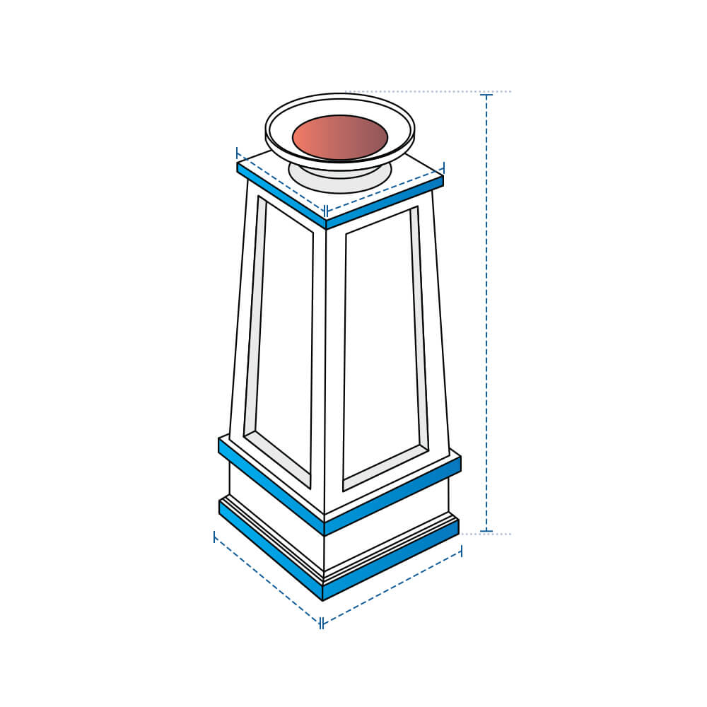 Pedestal Fire Column Custom Covers image 1