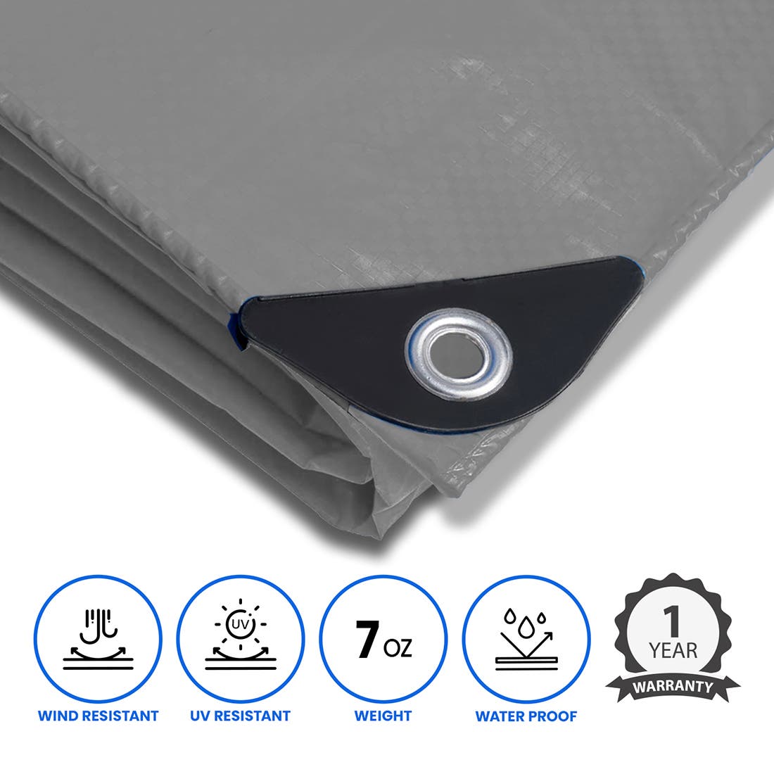 Heavy Duty Poly Tarps, Size: 12' x 16' image 3