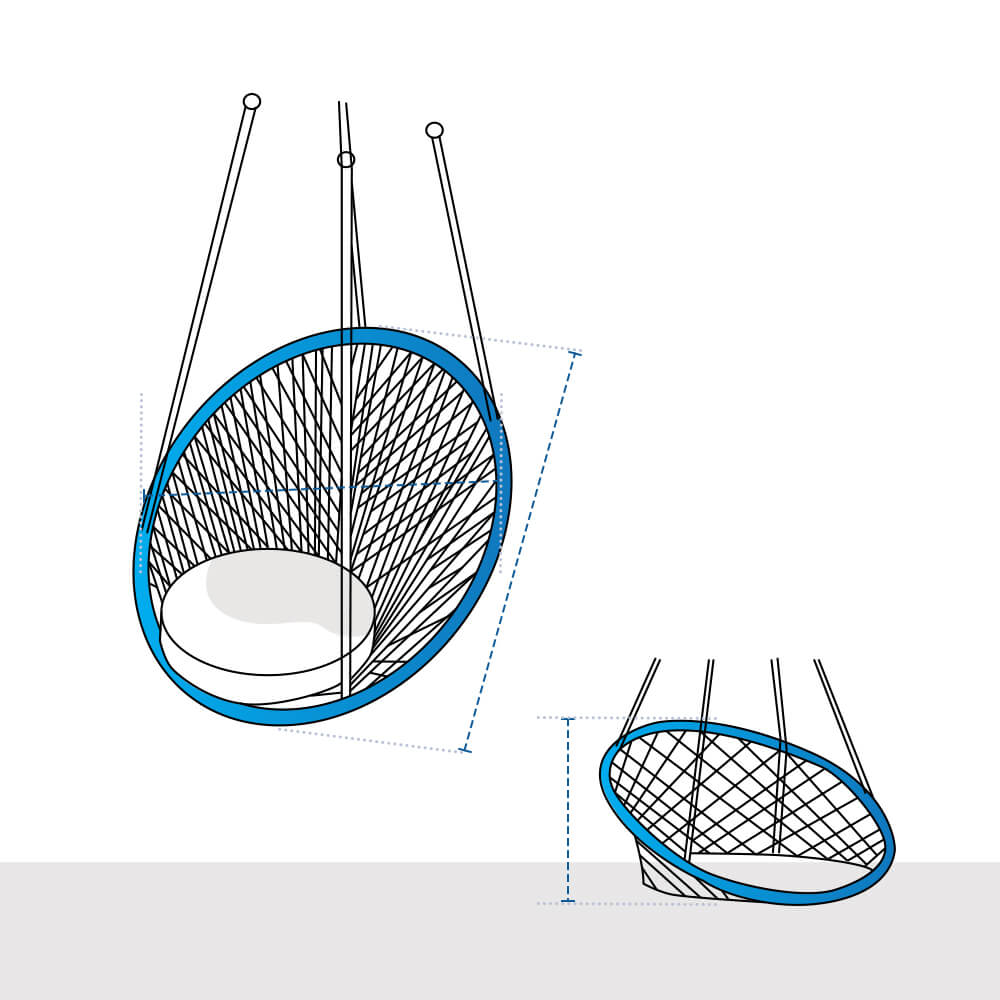 Hanging Nest Chair Custom Covers image 1