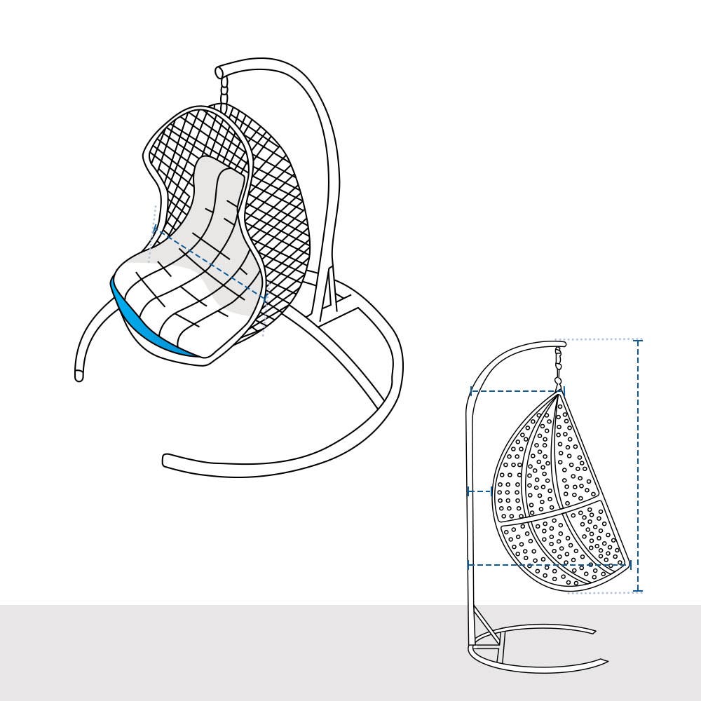 Hanging Basket Chair Custom Covers image 1