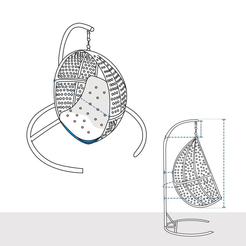 Hanging Egg Chair Custom Covers image 1
