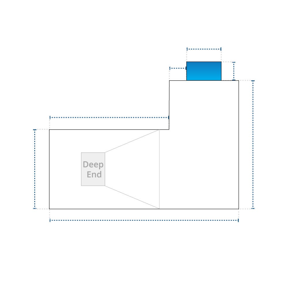 L Shape Pool Cover - Center Steps image 1