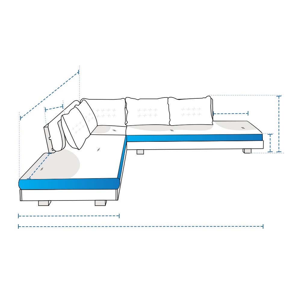 Outdoor L Shaped Couch Cover with Double Chaise image 1