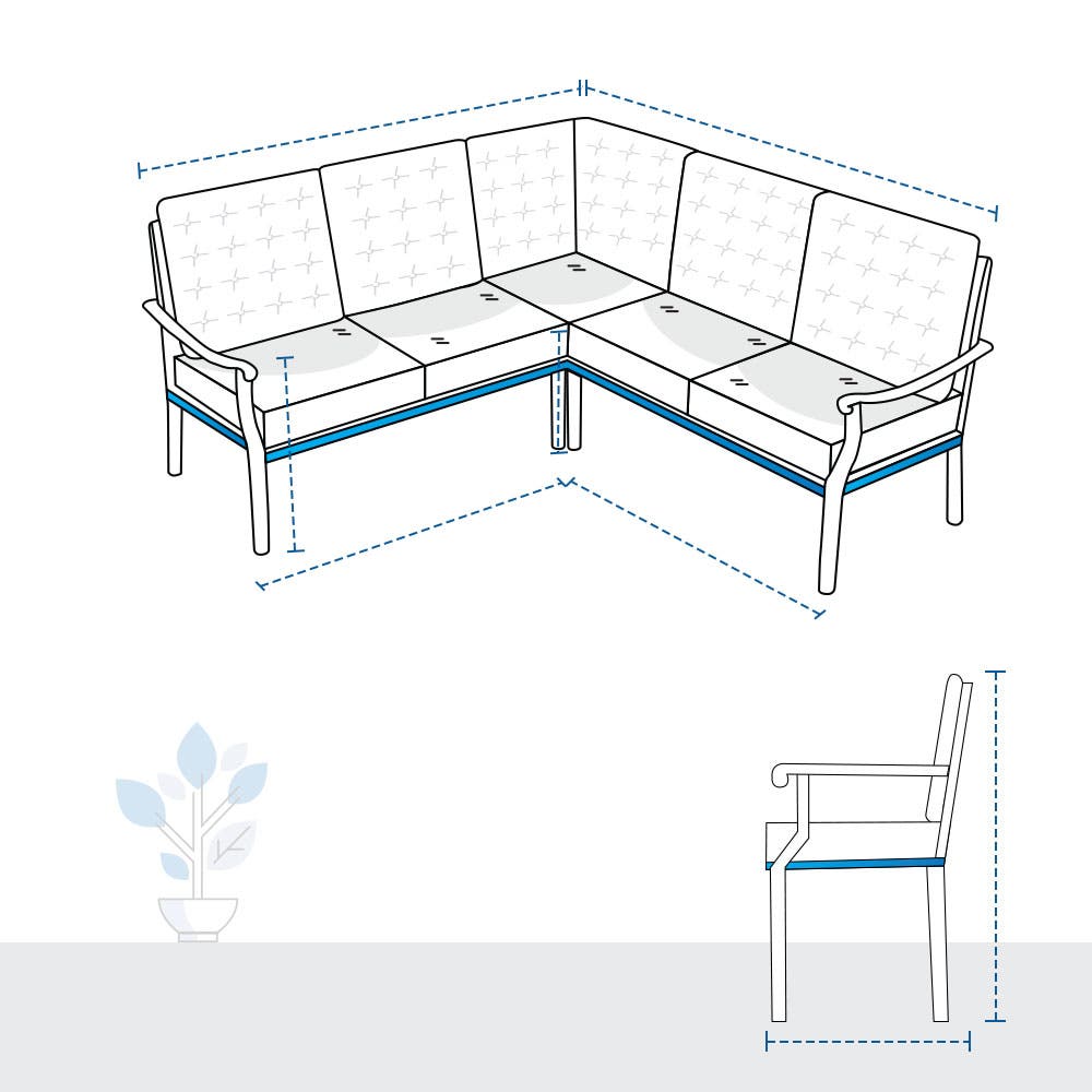 L Shape Couch Custom Covers - Design 8 image 1