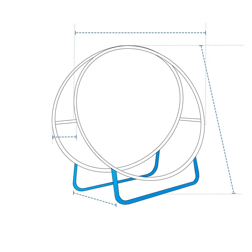 Log Hoop Firewood Rack Cover image 1