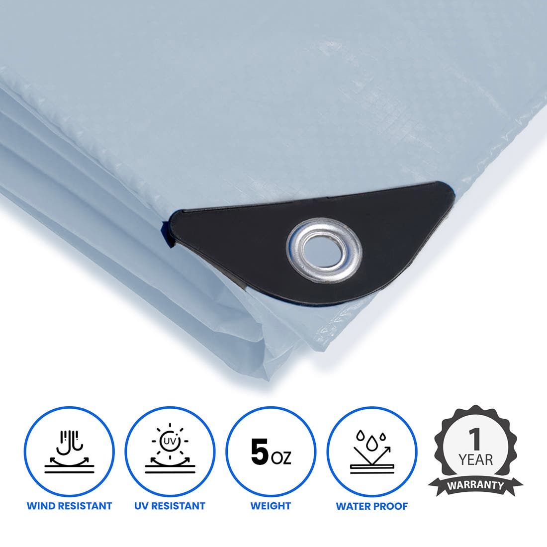 Medium Duty Poly Tarps, Size: 16' x 20' image 3
