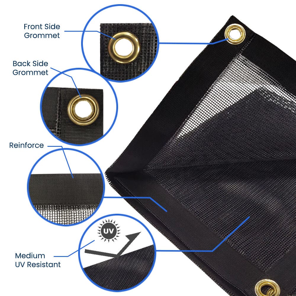 High Strength Mesh Tarp, 6oz, Size: 20' x 50' image 2