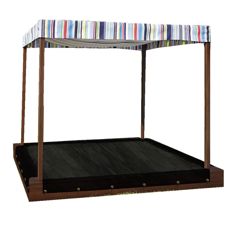 Mesh Custom Sandbox Covers - With 4 Pole Cut-Out image 2