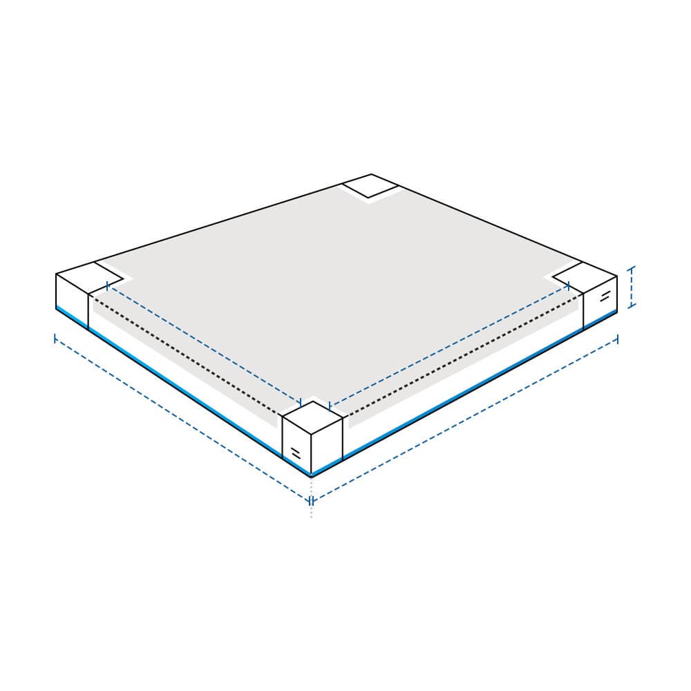 Mesh Custom Sandbox Covers - With 4 Pole Cut-Out image 1
